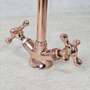 Solid Brass Copper Gooseneck Vessel Sink Bathroom Faucet bathroom faucet for bathroom vanities, powder rooms, basin sinks, and vintage-inspired wash spaces - view 3
