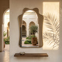 The Gate - Hand-Forged Solid Unlacquered Brass Mirror Mirrors product photo