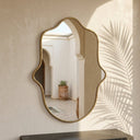 The Hamsa - Hand-Forged Solid Unlacquered Brass Mirror Mirrors product photo