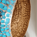 Turquoise Patina Brass Pendant – Dome Ceiling Light for Rustic Interiors - Brass For Homes - 