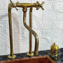 Antique Brass Kitchen Faucet With Long Legs Kitchen Faucets product photo