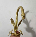 Unlacquered Brass Swan Bathroom Faucet Bathroom Faucets detail view 4