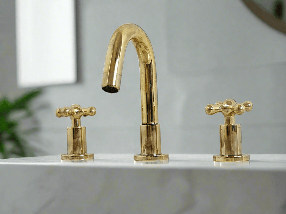 Unlacquered Brass Vanity Faucet Bathroom Faucets product photo