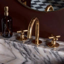 Unlacquered Brass Deck Mounted Faucet Bathroom Faucets product photo
