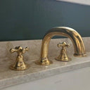 Unlacquered Brass Deck Mounted Sink Faucet Bathroom Faucets product photo