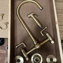 Unlacquered Brass Kitchen Faucet Lever Handles home decor accent for entryways, bathrooms, kitchens, shelves, and warm artisan interiors - view 2