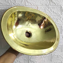 Unlacquered Brass Oval Sink 18