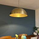 Unlacquered Brass Round Pendant Light — Hand-Engraved Moroccan Dome home decor accent for entryways, bathrooms, kitchens, shelves, and warm artisan interiors - view 4