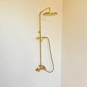 Unlacquered Brass ShowerHead with Handheld Shower Shower Systems product photo