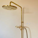 Unlacquered Brass ShowerHead with Handheld Shower Shower Systems detail view 2