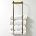 Unlacquered Brass Towel Rack home decor accent for entryways, bathrooms, kitchens, shelves, and warm artisan interiors - view 2