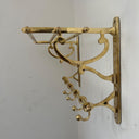 Unlacquered Brass Towel Rack With hooks home decor accent for entryways, bathrooms, kitchens, shelves, and warm artisan interiors - view 5
