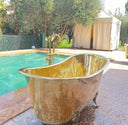 Unlacquered Brass Tub Filler home decor accent for entryways, bathrooms, kitchens, shelves, and warm artisan interiors - view 2