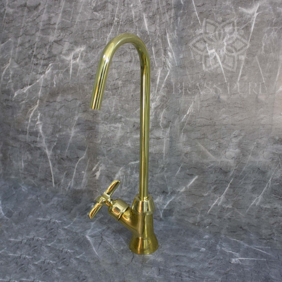 Unlacquered Brass Cold Water home decor accent for entryways, bathrooms, kitchens, shelves, and warm artisan interiors - view 1